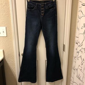 Flying Monkey women’s dark wash flare jeans